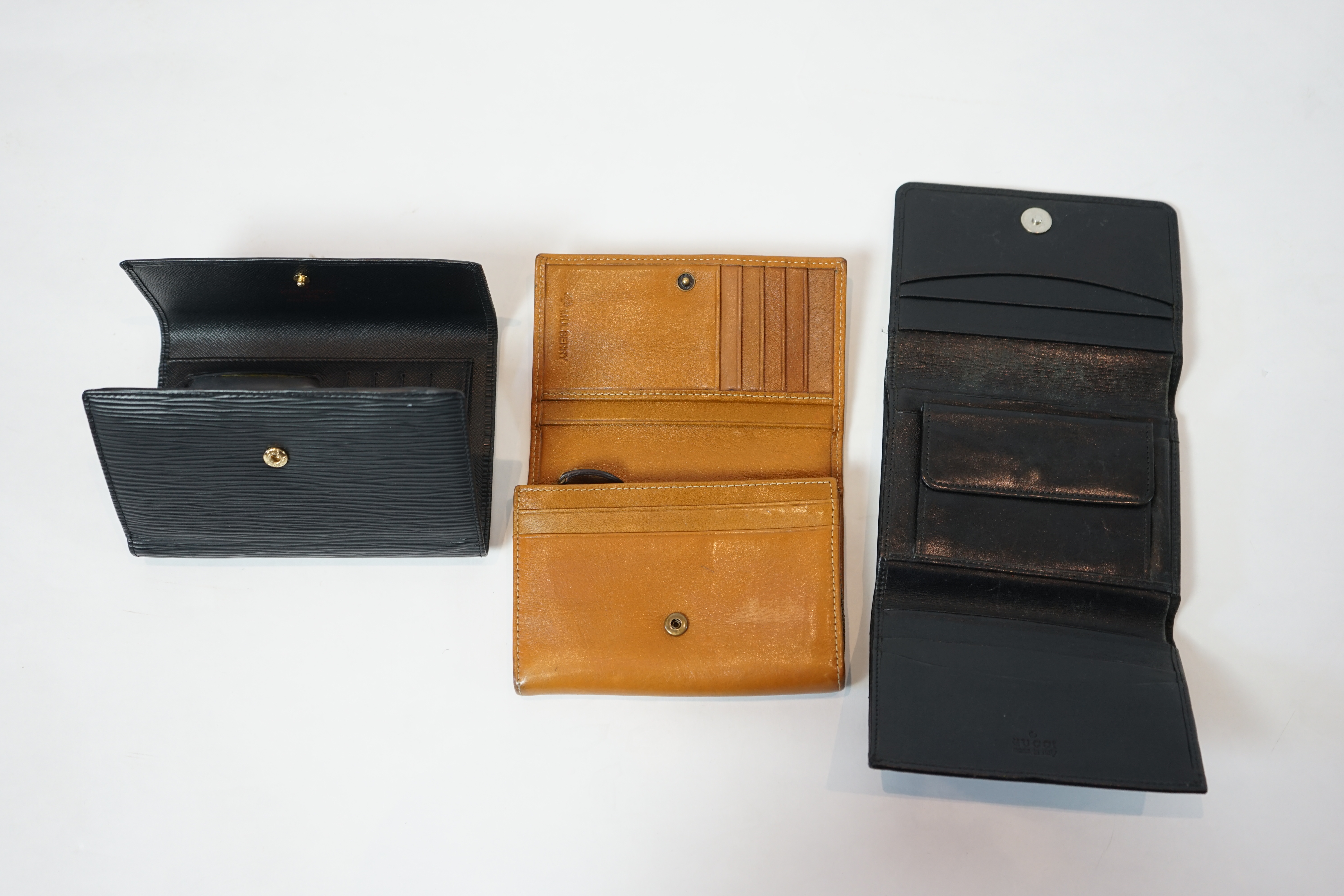 A Louis Vuitton Portoe-Tresor black Epi leather long wallet